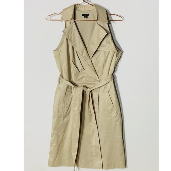 Ann Taylor Dresses & Skirts - ANN TAYLOR Sleeveless Trench Khaki Dress Sz. 2